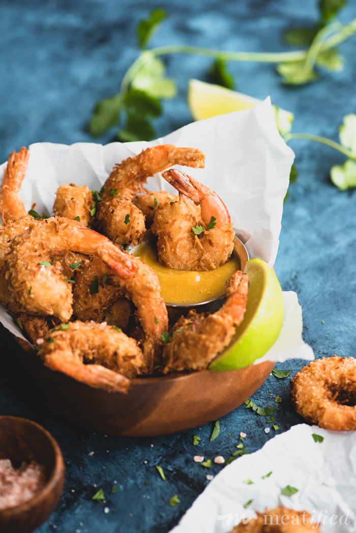 If you're looking for light, crispy fried coconut shrimp without the eggs, these Eggless Coconut Shrimp from https://meatified.com have got you covered. They're so good, you'd never know that they were egg, dairy & grain free.