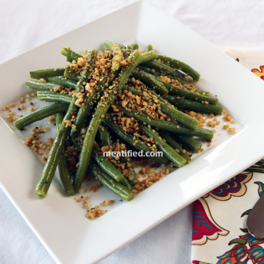 Green Beans with Lemon Sage Crumbs