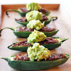 Chili Pepper Poppers with Smashed Avocado