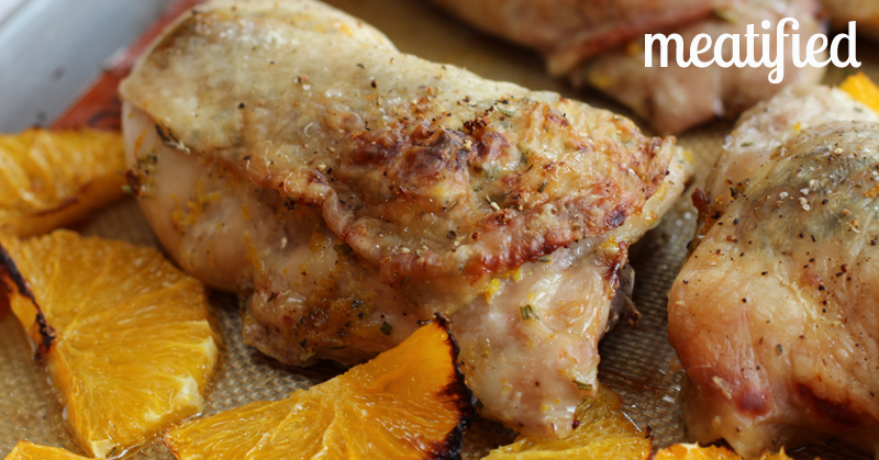 Chicken with Rosemary & Roasted Oranges from http://meatified.com