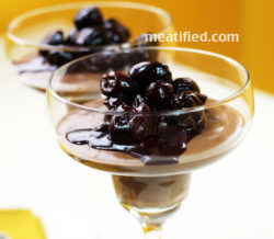 No Egg Chocolate Mousse with Cherry Compote