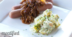 No Mayo (Sweet) Potato Salad from http://meatified.com #paleo #vegan #vegetarian #cleaneating #eggfree #dairyfree