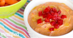 No Bean Roasted Red Pepper Hummus from http://meatified.com #paleo #glutenfree #vegan #vegetarian