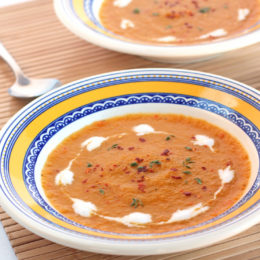 Sweet Potato Soup with Bell Peppers, Lemon & Thyme from http://meatified.com #paleo #glutenfree #whole30