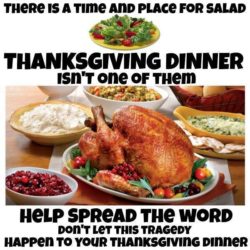 No Salad at Thanksgiving