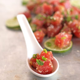 Ahi Tuna Ceviche with Sesame and Mint from http://meatified.com
