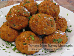 Tomato Dijon Turkey Meatballs