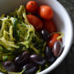 Zucchini Noodle Salad with Tomatoes & Olives
