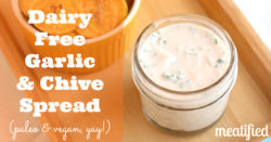 Garlic & Chive Spread from http://meatified.com #paleo #glutenfree #vegetarian #vegan #dairyfree