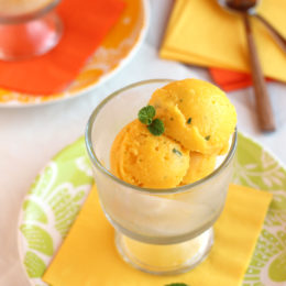 Mango Sorbet with Mint - ready in about a minute! http://meatified.com #paleo #glutenfree #vegetarian #vegan #aip