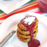 Plantain Pancakes with Mixed Berry Sauce from http://meatified.com #paleo #glutenfree #vegetarian