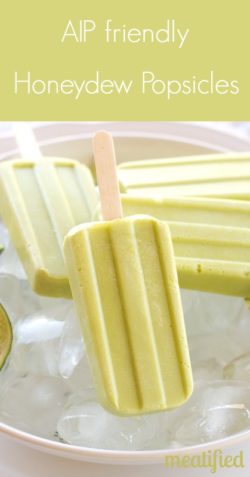 Creamy Honeydew Popsicles with Lime from http://meatified.com #paleo #aip #glutenfree