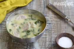 Creamy Sausage Soup with Greens from http://meatified.com #paleo #whole30 #aip #dairyfree