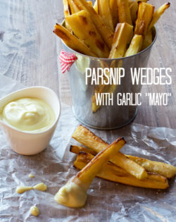 Parsnip Wedges with Garlic "Mayo"