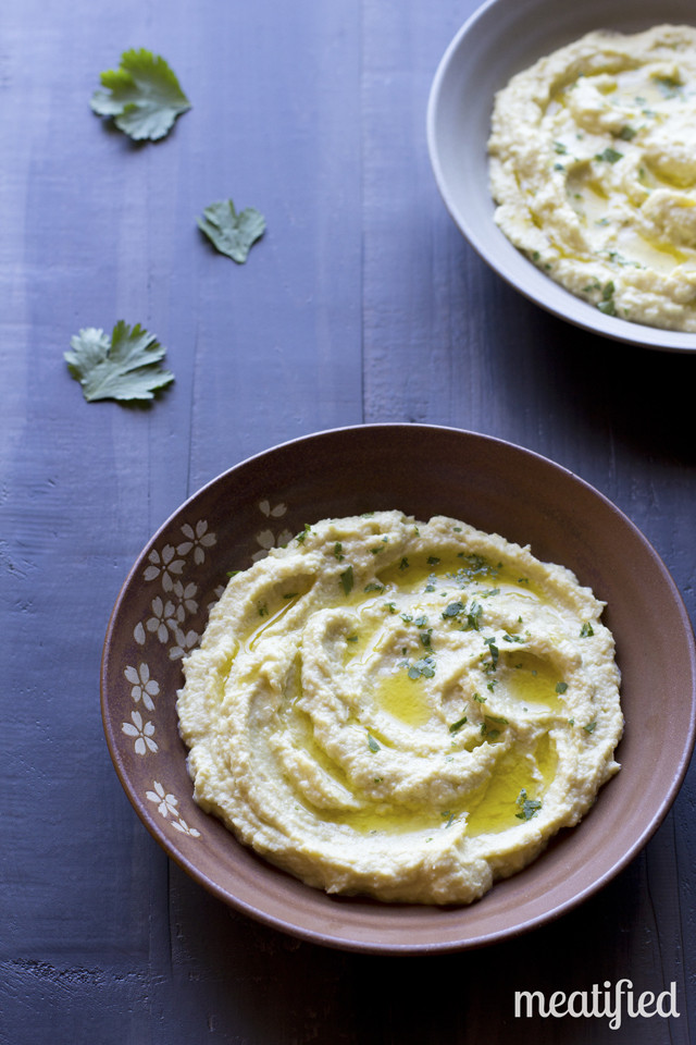 4 ingredient Garlic & Artichoke Hummus from http://meatified.com #aip #paleo #glutenfree #autoimmunepaleo