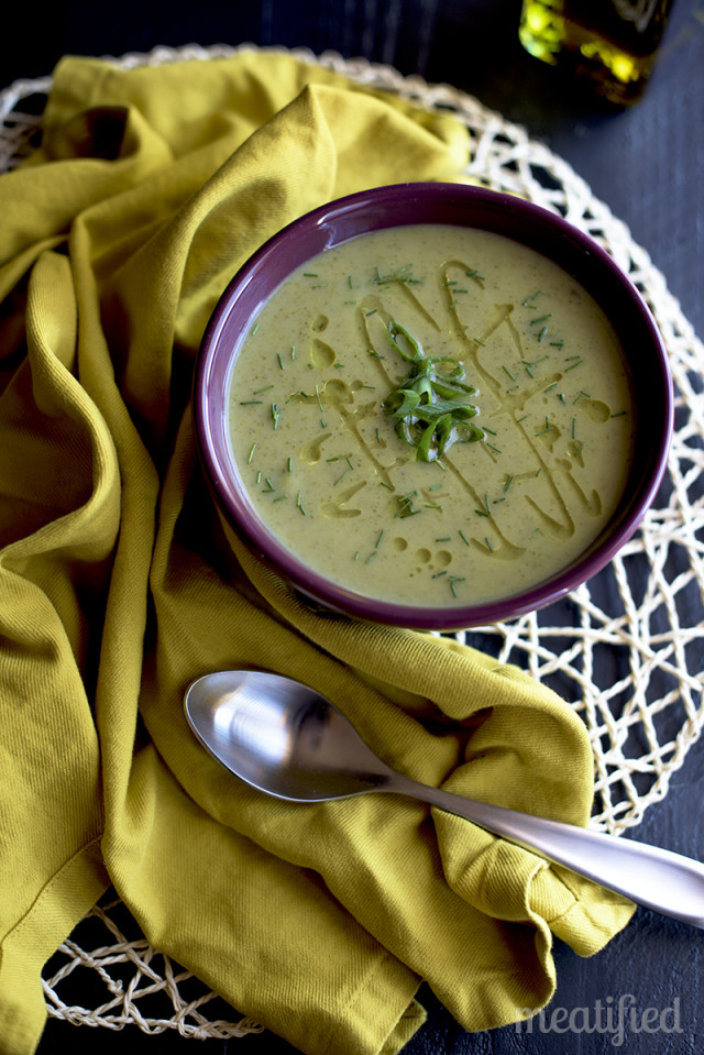 Sweet Potato and Broccoli Soup from http://meatified.com. Allergen friendly, dairy free, AIP, paleo & Whole30 friendly!
