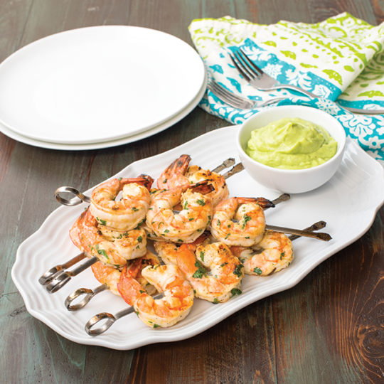 Cilantro Lime Shrimp with Avocado Puree from The Paleo Cupboard Cookbook | http://meatified.com