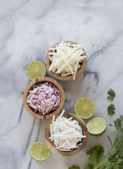 This Jicama Radish Slaw from http://meatified.com is the perfect, allergy friendly alternative to the usual glooby, dairy-heavy coleslaw. It's light, tangy & perfect for summer!