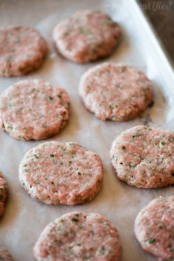 Switch up your morning flavors a little with these Chive & Tarragon Breakfast Sausage patties from http://meatified.com! They're great hot or cold and perfect for make ahead meals.
