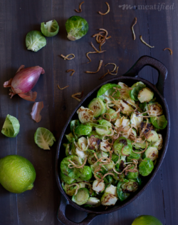 Caramelized Brussel Sprouts with Lime & Crispy Shallots from Nourish: The Paleo Healing Cookbook