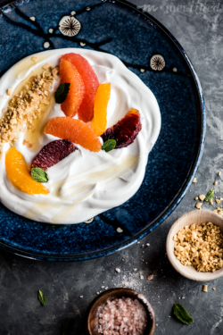 These citrus yogurt bowls from http://meatified.com are an easy breakfast addition or the perfect seasonal dessert. Using coconut yogurt, they're dairy free, AIP & allergy friendly.