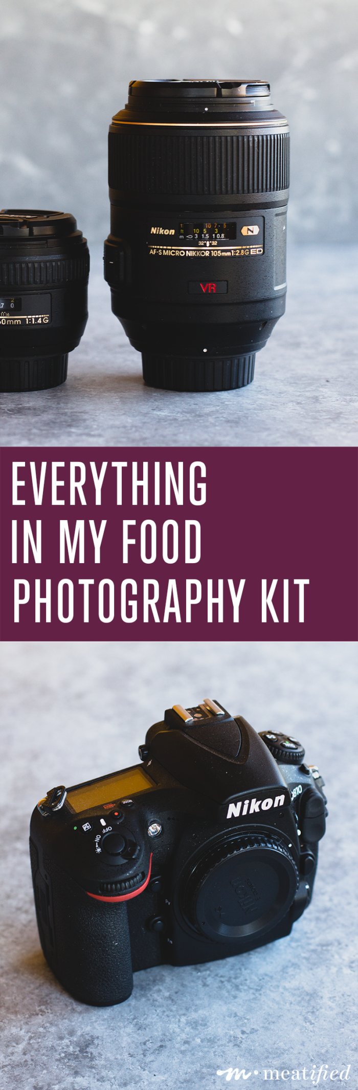 Wondering about what I use to shoot my food photos for http://meatified.com? Here's all of my food photography kit & recommendations in one place!