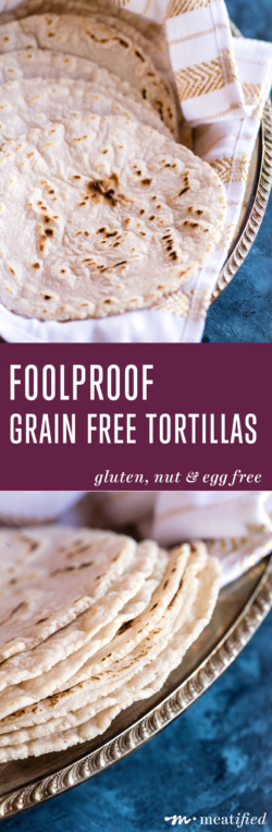There's a reason I called these http://meatified.com grain free tortillas foolproof: the dough comes together in a flash. This will be your new favorite recipe for tacos & more!