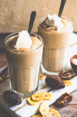 These naturally sweetened, dairy free date shakes from http://meatified.com have your name on 'em. They're creamy, caramel-y goodness with a hint of salt that's decidedly addictive!