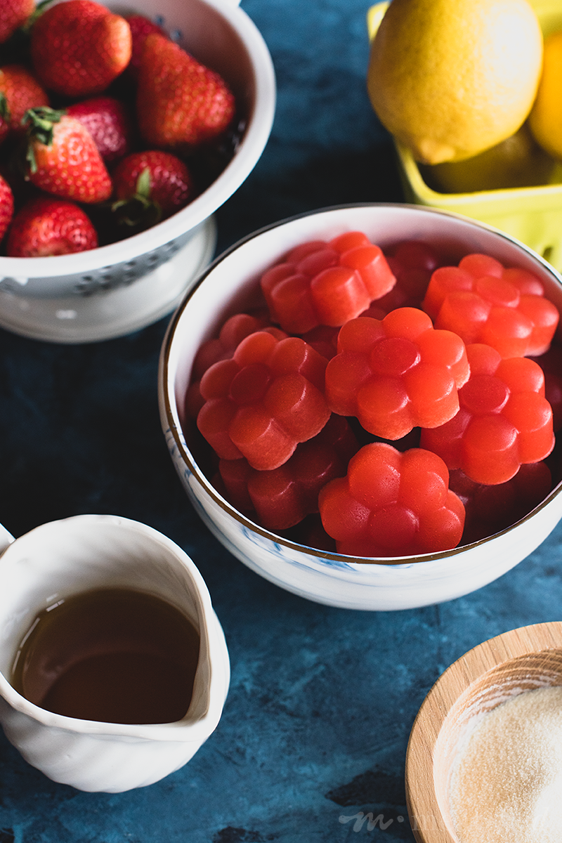 Just four ingredients are all that's needed to make these fruit-tangy Strawberry Lemon Gummies from https://meatified.com. A super simple, delicious way to get your gelatin in!