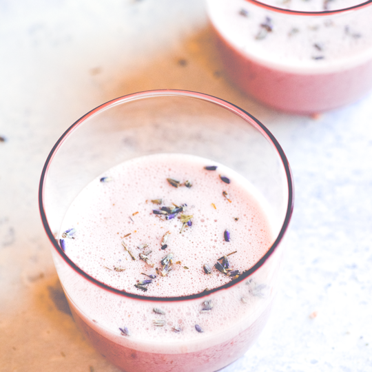 This soothing cherry lavender milk from https://meatified.com is the perfect send off for a good night's sleep, made with tart cherry juice and lightly scented with lavender & vanilla. Plot twist: it's also great over ice!