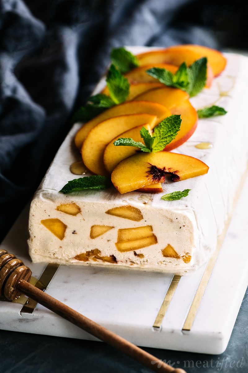 This naturally sweetened peach ice cream from https://meatified.com is the perfect way to celebrate summer. Ripe peaches meet creamy, honey & spice kissed dairy & egg free ice cream.