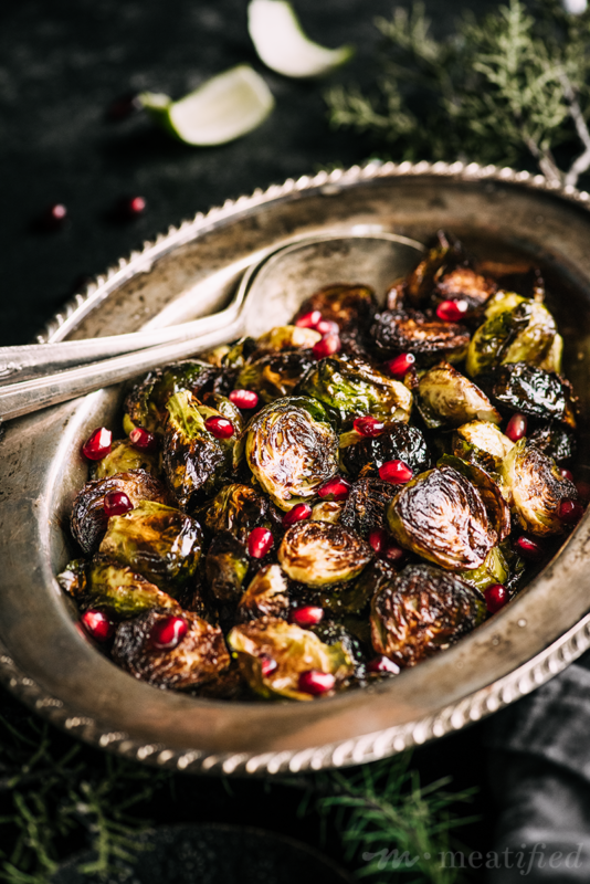 The best way to make crispy brussels sprouts... then smother then in a sweet-sour glaze with honey & pomegranate from https://meatified.com for the perfect holiday & weeknight side.
