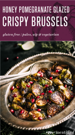 The best way to make crispy brussels sprouts... then smother then in a sweet-sour glaze with honey & pomegranate from https://meatified.com for the perfect holiday & weeknight side.