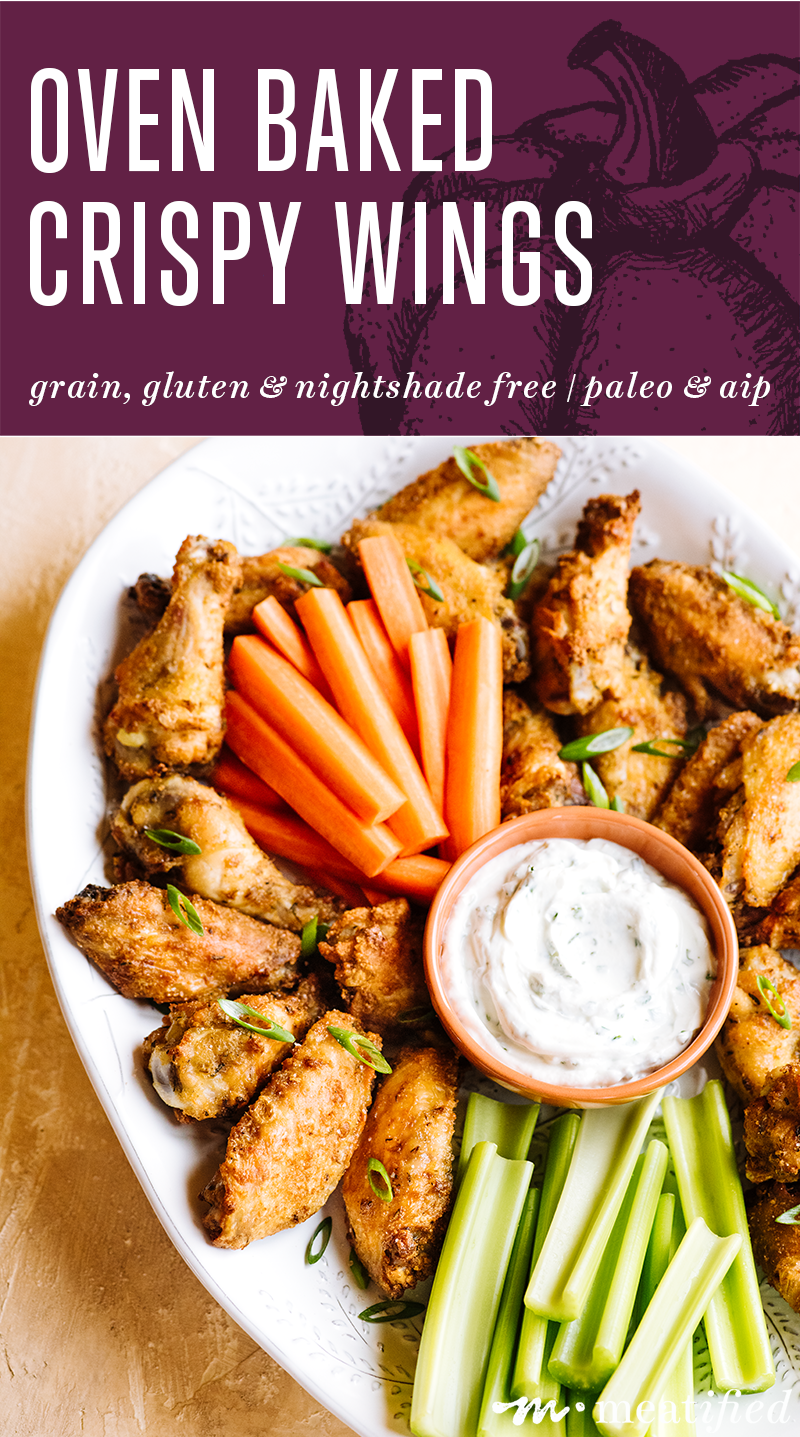 A simple grain & gluten free seasoning mixture makes these crispy chicken wings from https://meatified.com completely addictive. Perfect as is, or for tossing in your favorite sauce.