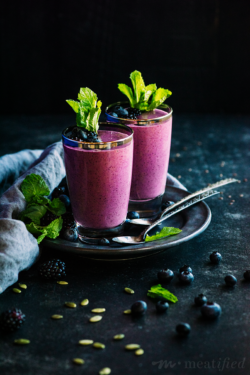 Make seed cycling a snap with this simple berry-packed seed cycling smoothie. It's creamy, fruity, dairy free & has a truly hidden vegetable boost, too!