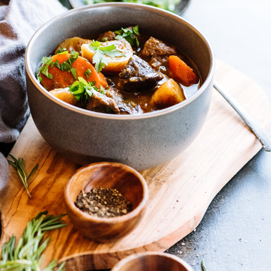 If you love a cozy, craveable one pot meal but don't want to babysit it on the stove top, this classic weekend beef stew is the recipe for you!`