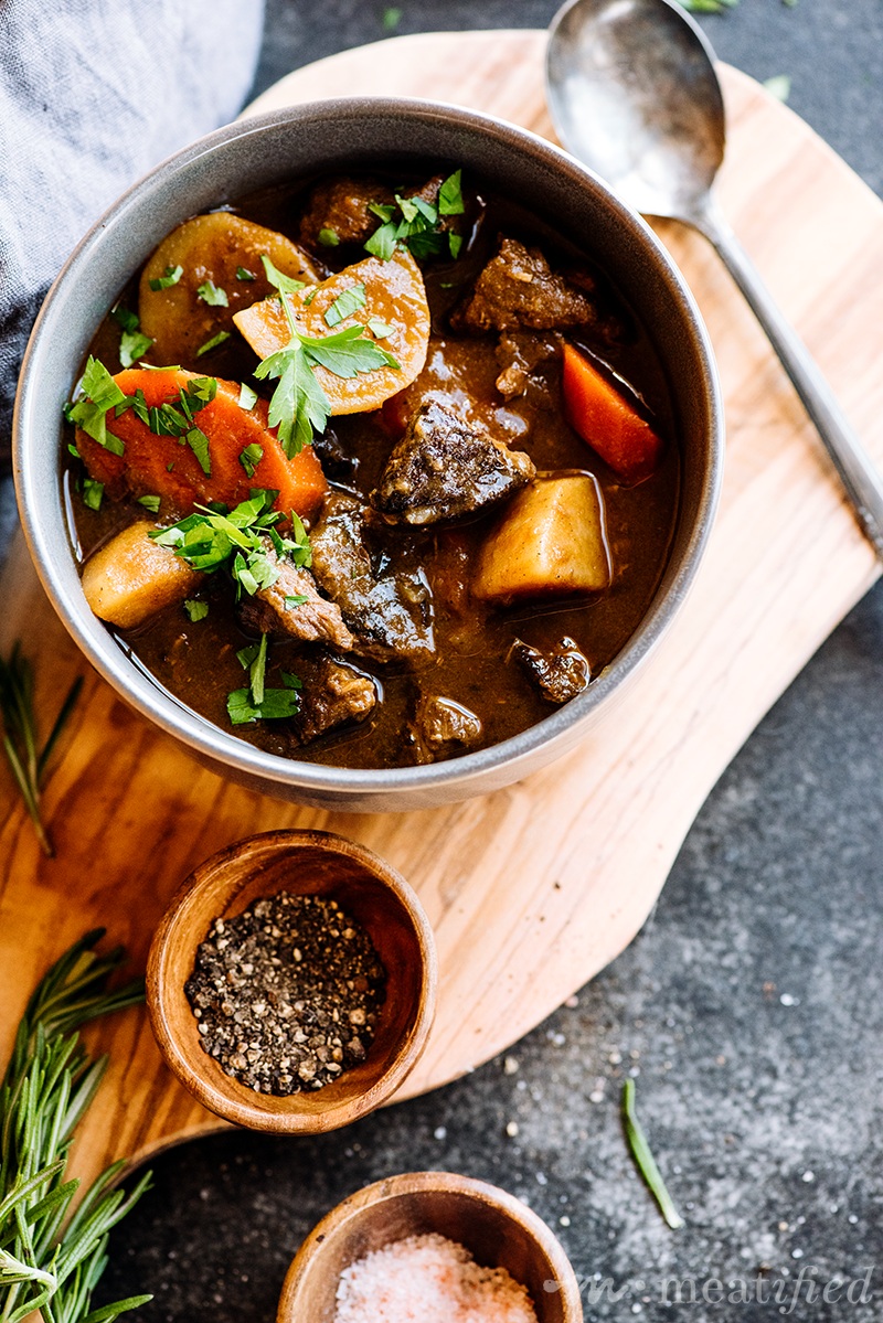 If you love a cozy, craveable one pot meal but don't want to babysit it on the stove top, this classic weekend beef stew is the recipe for you!
