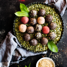 Fudgy Chocolate Cherry Seed Cycling Balls (nut & coconut free)