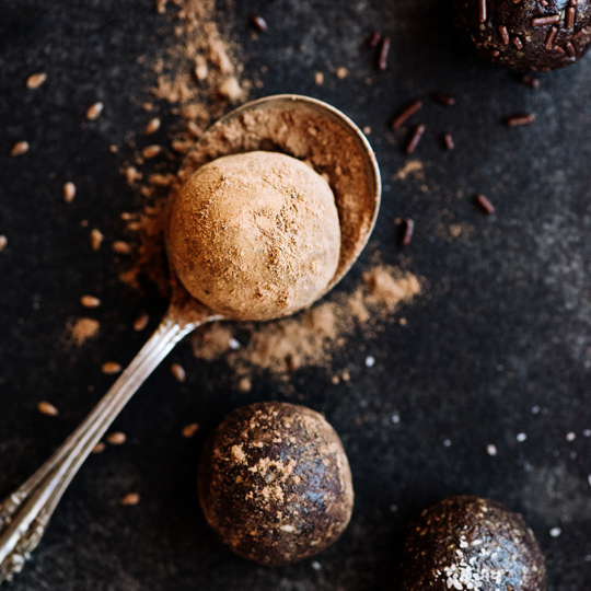 These rich fudgy seed cycling balls are the perfect way to seed cycle without the hassle. Enjoy these choco-cherry treats each day of the follicular phase.