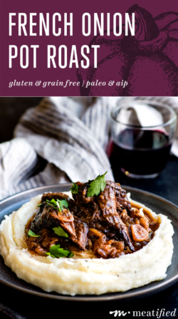 If you're looking for rich, deep flavors & simple ingredients, this French onion pot roast is for you. Bonus: it makes its own addictive onion-packed jus!