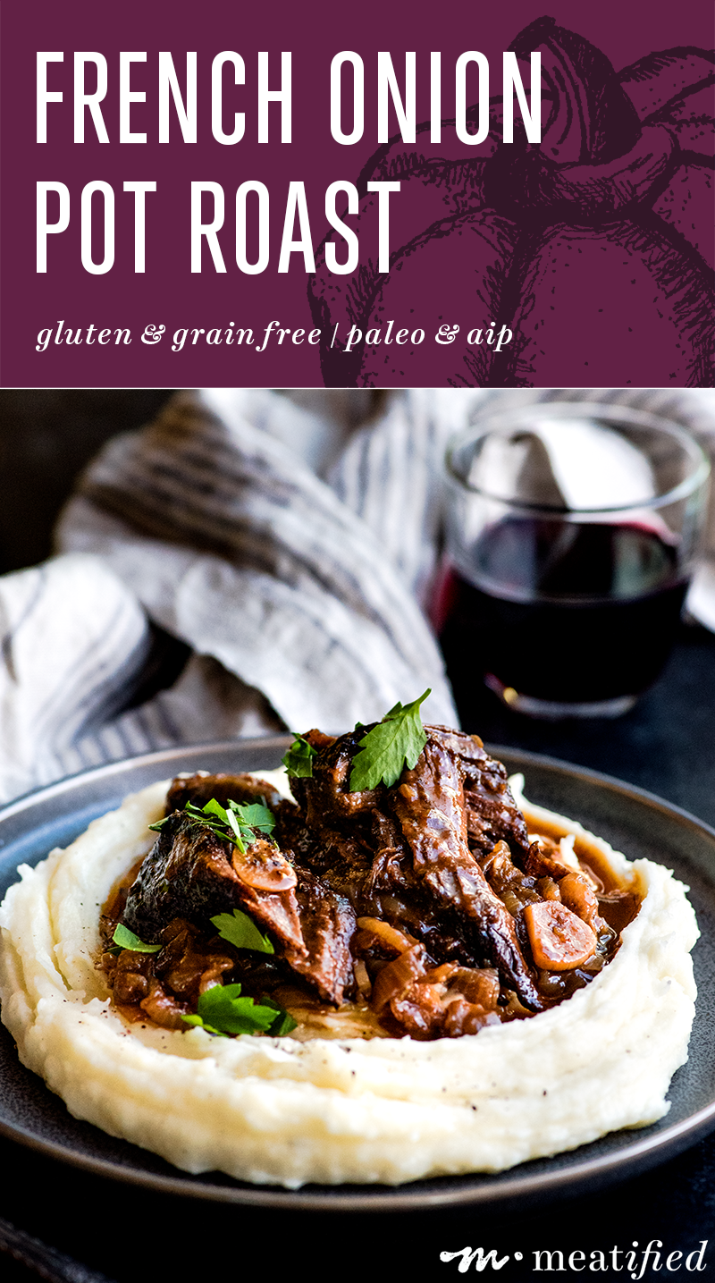 If you're looking for rich, deep flavors & simple ingredients, this French onion pot roast is for you. Bonus: it makes its own addictive onion-packed jus