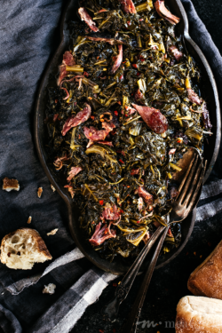 These smoky Southern greens transform dark leafy greens into a silky-tender side that pairs equally well with classic BBQ or weeknight meals.
